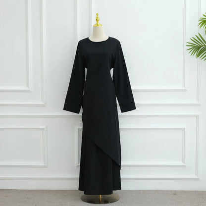 Muslim Women 2 Pieces Set Tops And Skirt Suit Set #251100