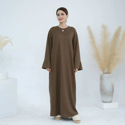 Thick Winter Fall Knitted Abaya Dress