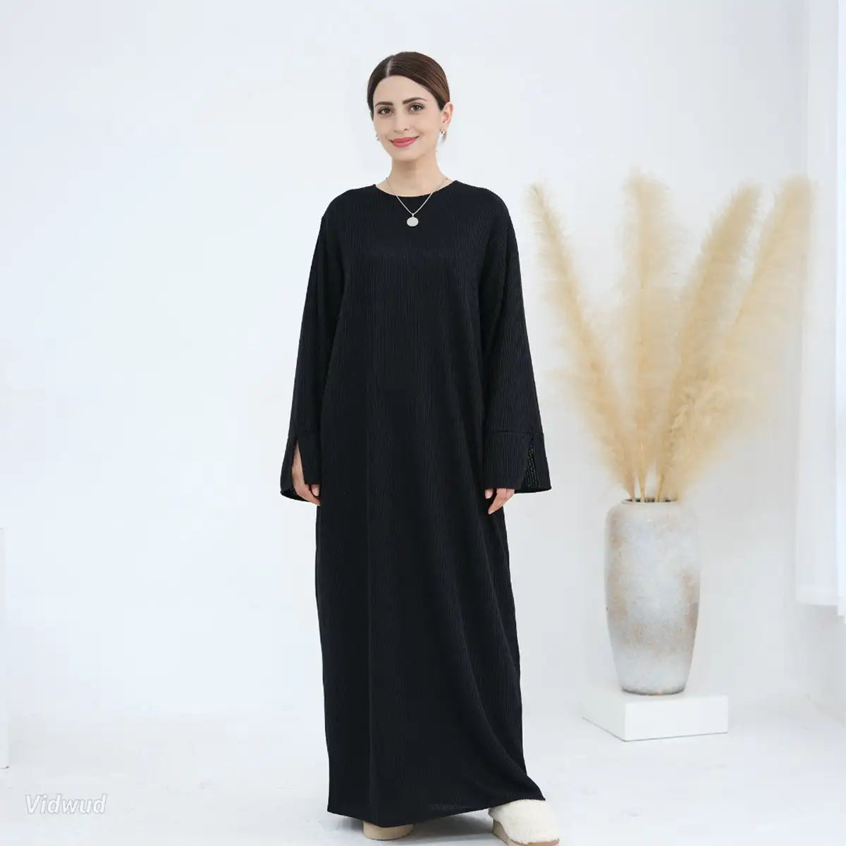 Thick Winter Fall Knitted Abaya Dress