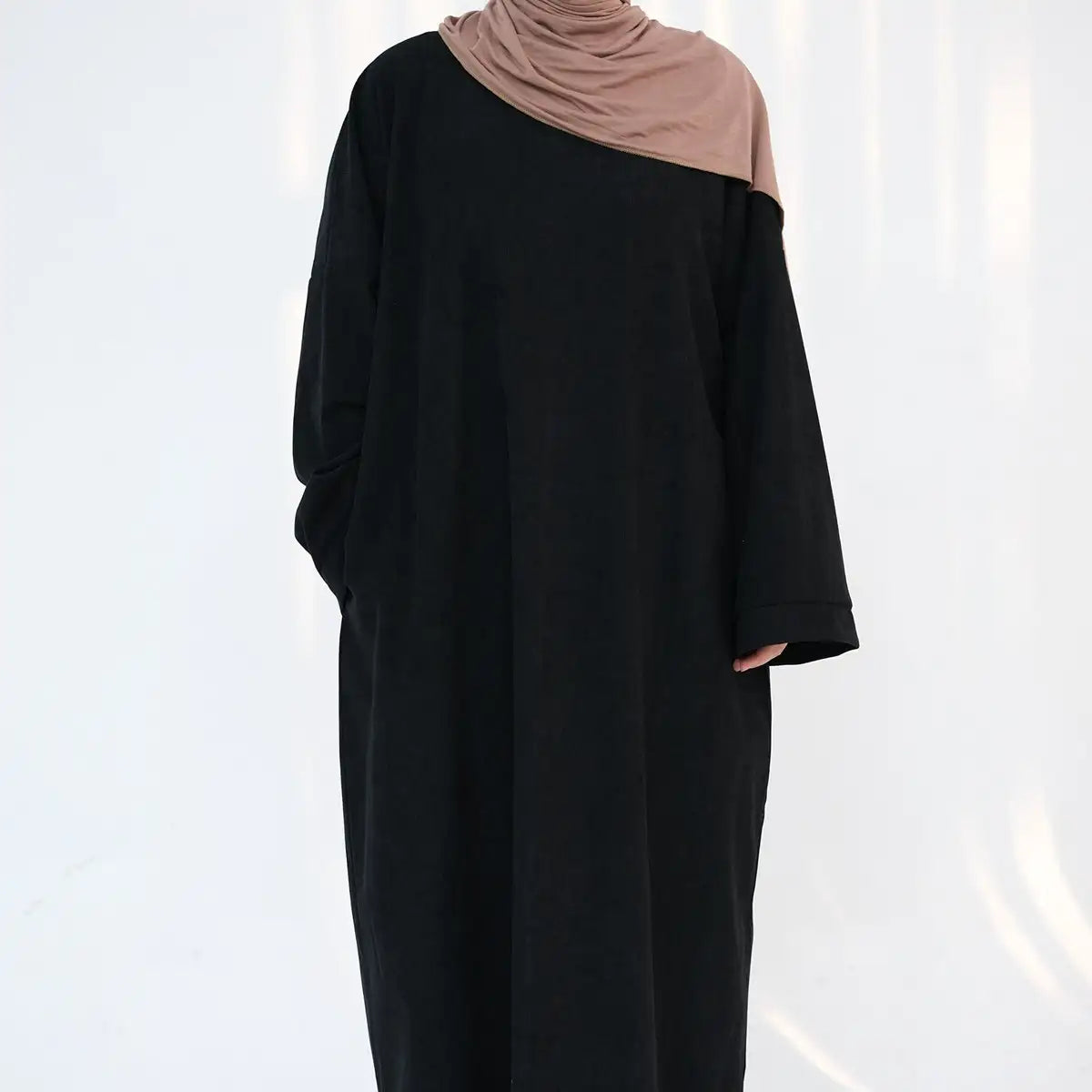 Thick Winter Fall Corduroy Abaya Dress With Pocket #24926