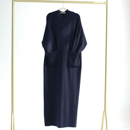 Heavy Thick Winter Fall Knitted Abaya Dress #24917