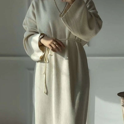 Winter Fall Thick Knitted Abaya Dress #24930