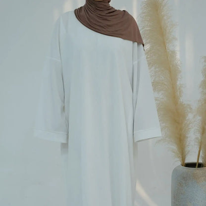 Thick Winter Fall Corduroy Abaya Dress With Pocket #24926