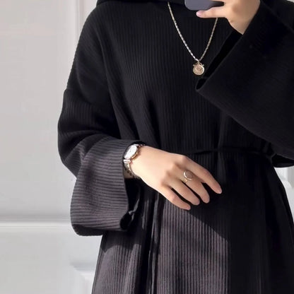 Winter Fall Thick Knitted Abaya Dress #24930