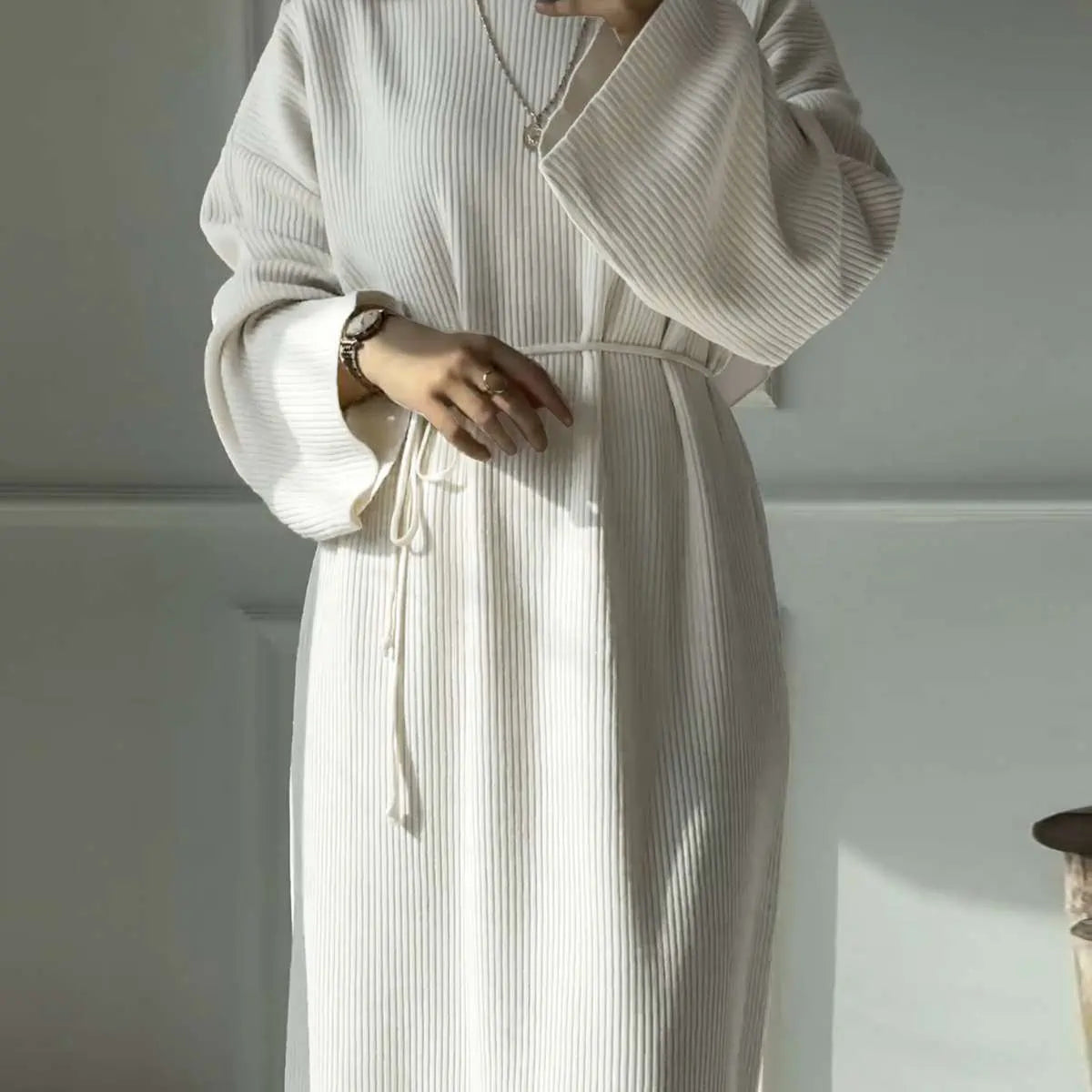 Winter Fall Thick Knitted Abaya Dress #24930