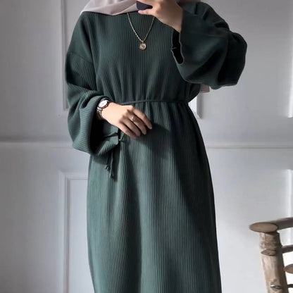 Winter Fall Thick Knitted Abaya Dress #24930