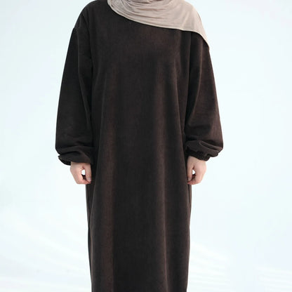 Winter Fall Corduroy Abaya Dress #24923