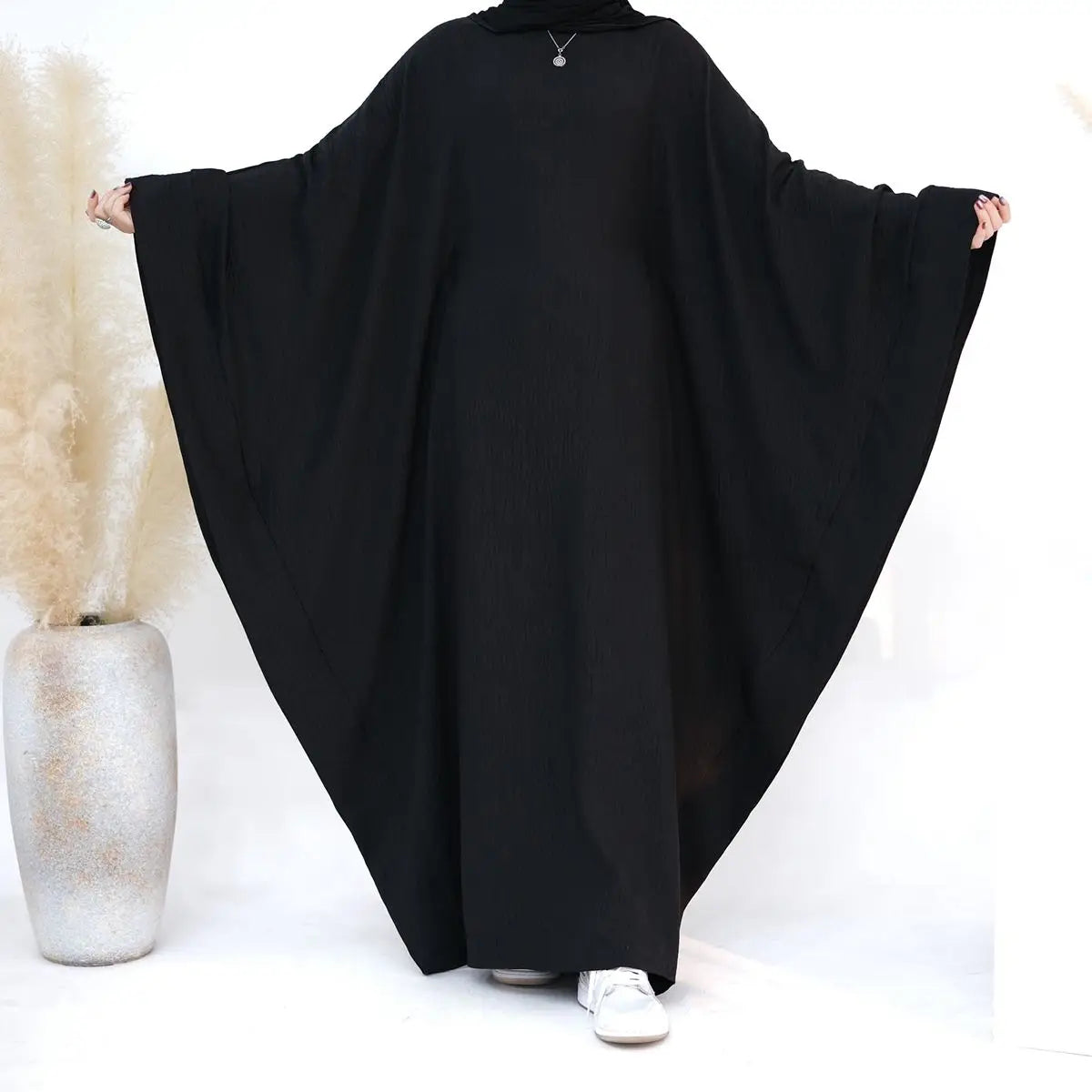 Muslim Women Batwing Sleeve Farasha Abaya Dress