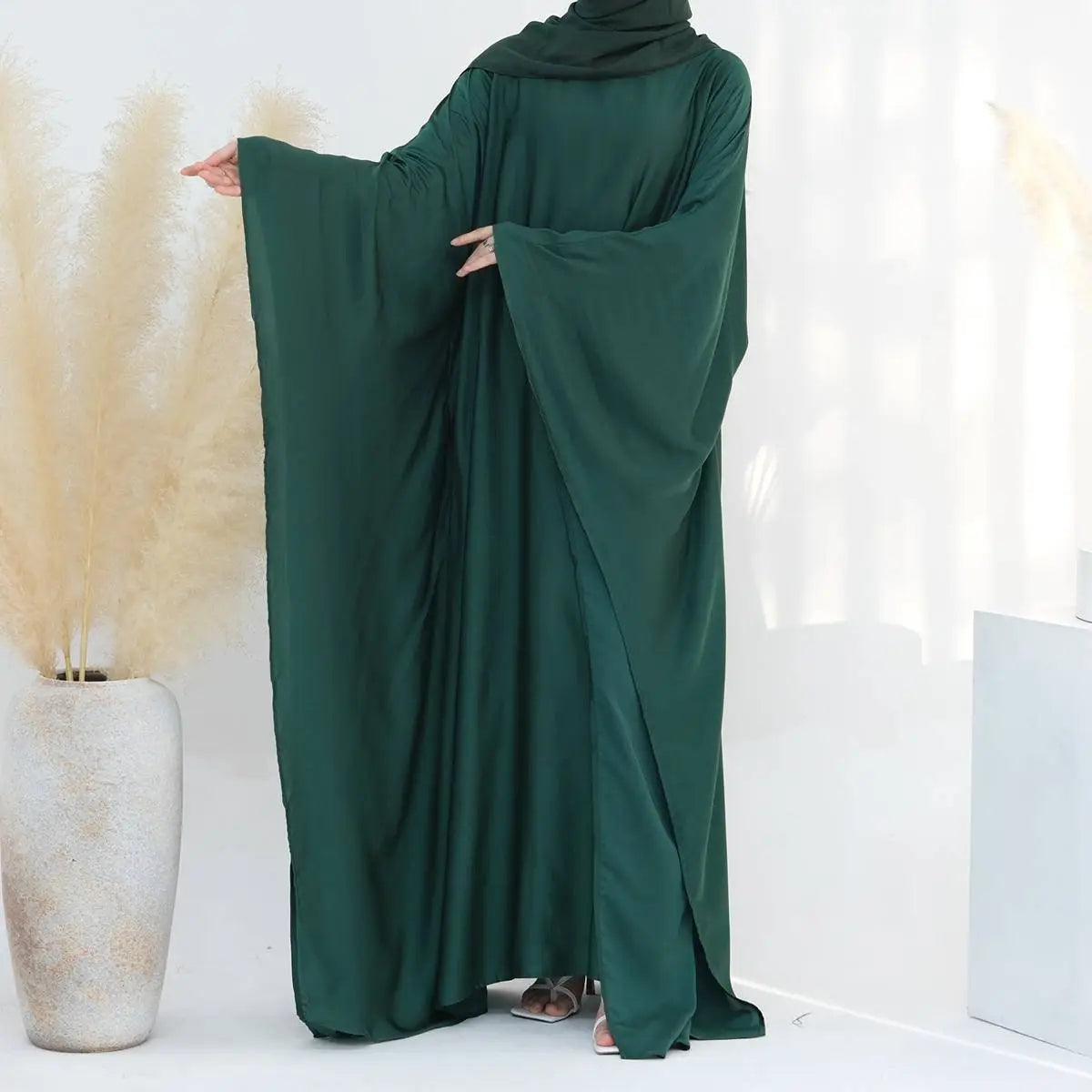 Batwing Sleeve Muslim Women Farasha Abaya Dress