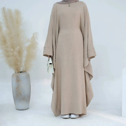 Muslim Women Batwing Sleeve Farasha Abaya Dress