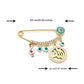 Muslim Islamic Turkish Rhinestone Evil Eye Brooch Pin Amulet for Women and Baby