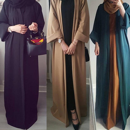 Islamic Clothing Women Saudi Sheer Open Abaya