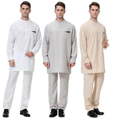 Muslim Men 2 pieces Clothing Set Top And Pants