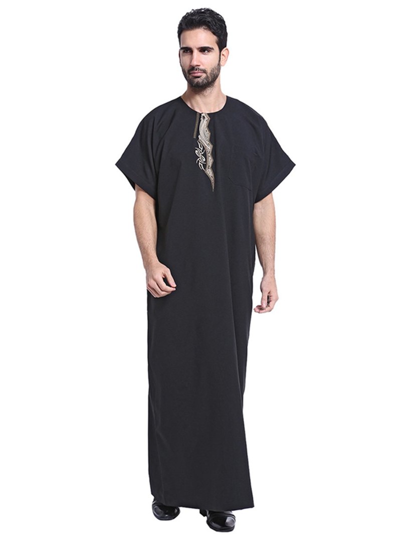 Arab Modern Islamic Clothes Men Thobe Moroccan