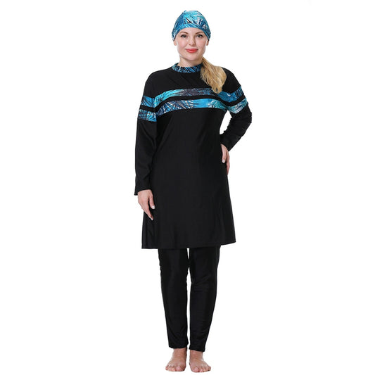 3XL-8XL Muslim Women Plus Size Burkinis Swimwear Swimsuit