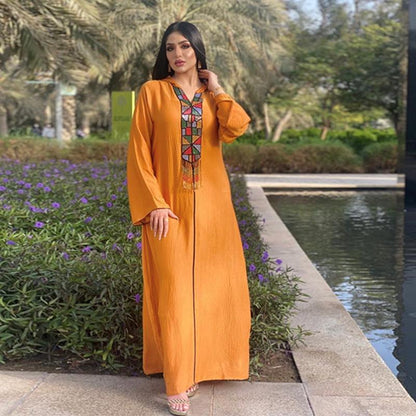 Dubai Hooded Kaftan Dress djellaba abaya femme Jalaba Jalabiya