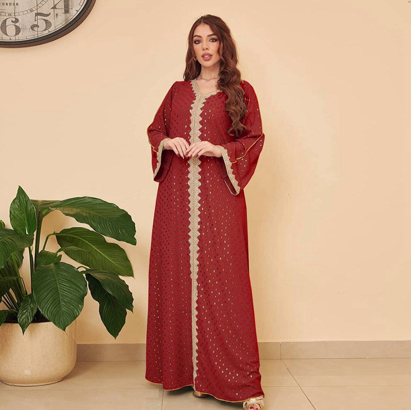 Eid Dress 11 Color Options Middle East Turkish Moroccan Women Bronzing Luxury Caftan Kaftan Dress