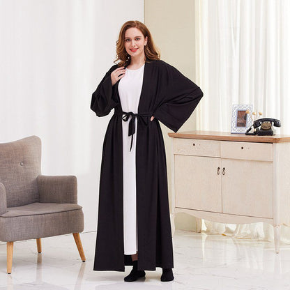 Plain Cardigan Open Abaya Dress For Muslim Women