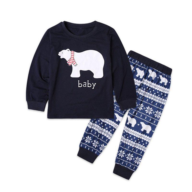 Cute Santa Claus Nighty Christmas Pajamas Clothes For Family Holiday