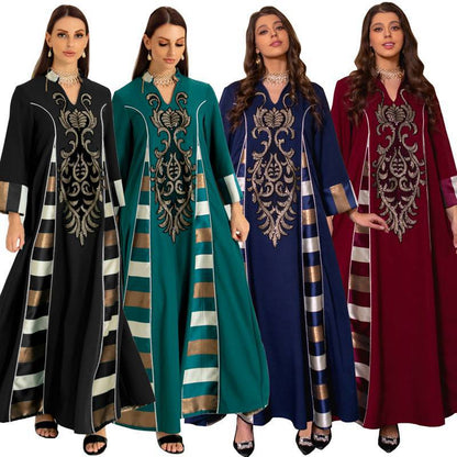 Eid Middle Eastern Arab Women Embroidery Kaftan Dress Caftan