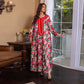 Ramadan Eid Hotfix Rhinestone Kaftan Dress Caftan Jalabiya With Hijab Scarf For Muslim Women