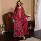 Ramadan Eid Hotfix Rhinestone Kaftan Dress Caftan Jalabiya With Hijab Scarf For Muslim Women