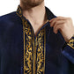 Muslim Arab Men Embroidery Velvet Thobe Thawb