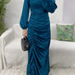 Muslim Women Silk Feeling Abaya Dress