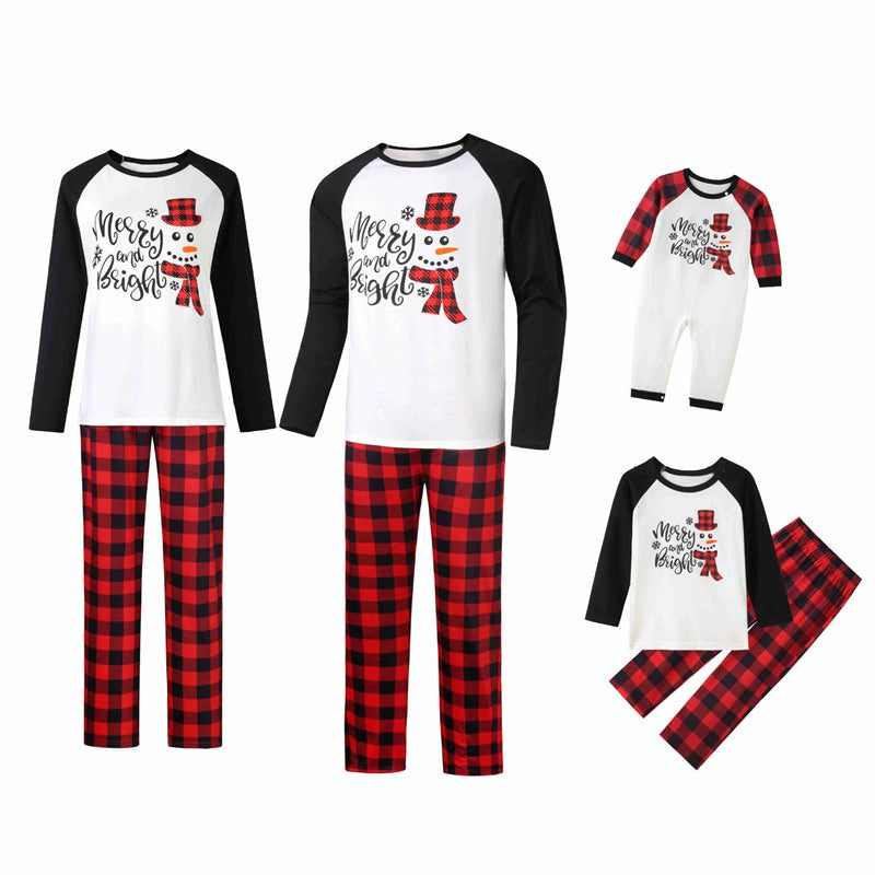 Printed Matching Family Christmas Pajamas Pjs Set