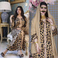 Eid Muslim Girl Leopard Printed Kaftan Dress