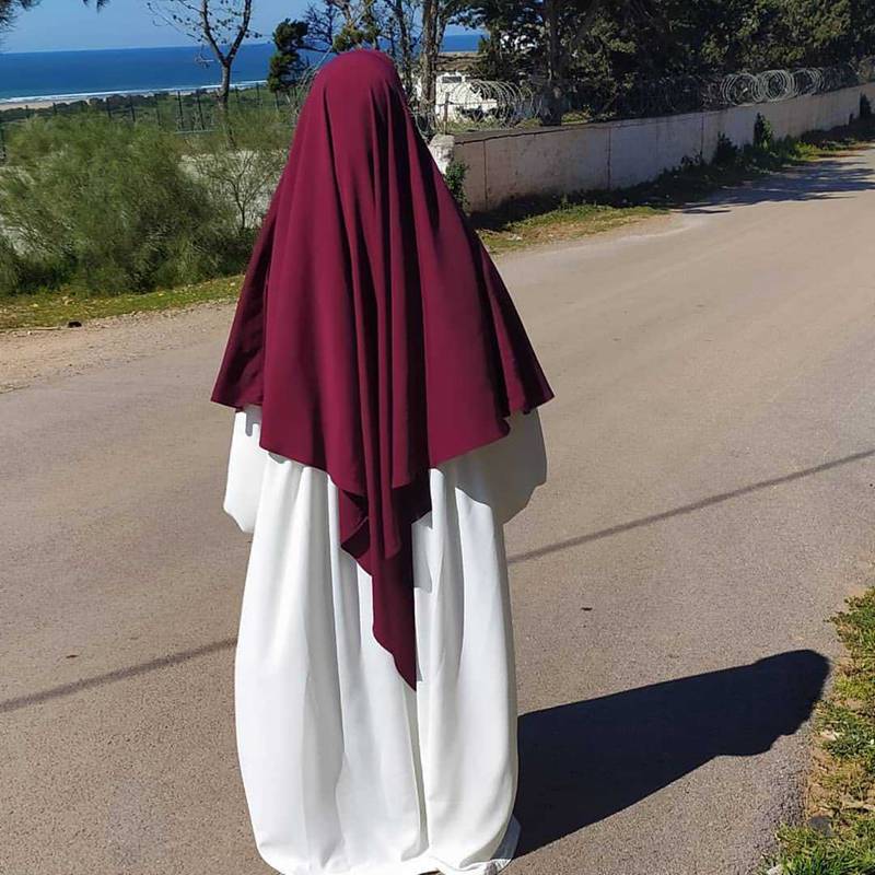 Muslim Women Chiffon Khimar Overhead Hijab
