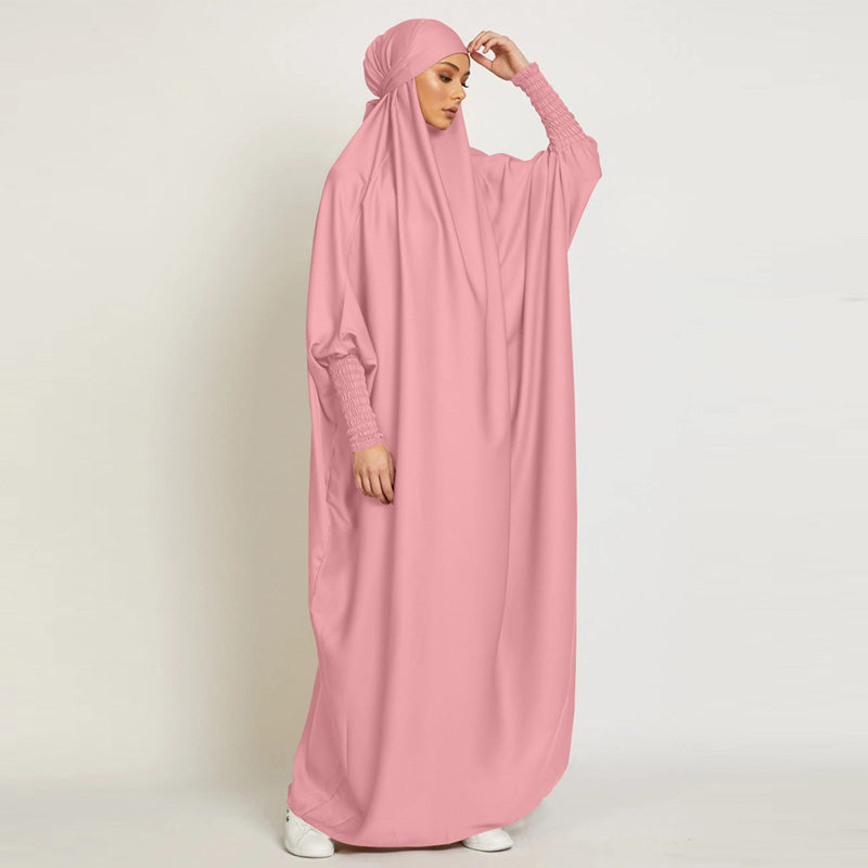 10 Colors Option Muslim Women Overhead Robe Jilbab Prayer Dress