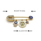 Muslim Islamic Turkish Rhinestone Evil Eye Brooch Pin Amulet for Women and Baby