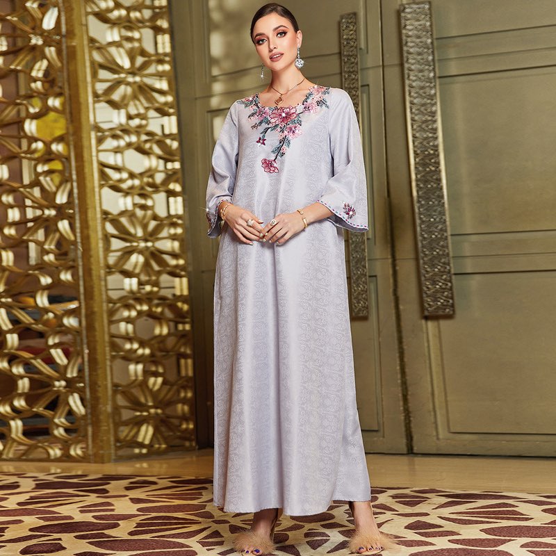 Robe Muslim Dress Islamic Clothing National Dubai Abaya Kaftan