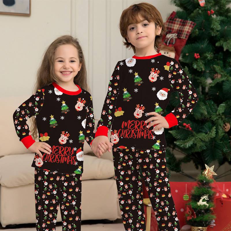 Printed Matching Family Christmas Pjs Pajamas Sets