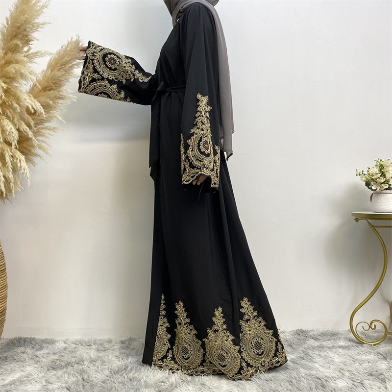 Muslim Women Dubai Cardigan Open Abaya Dress