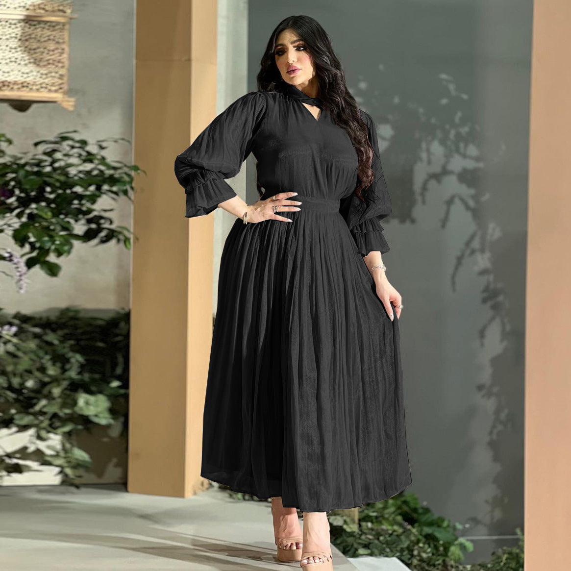 Muslim Women Pink Satin Abaya Dress Dubai – Urgarment