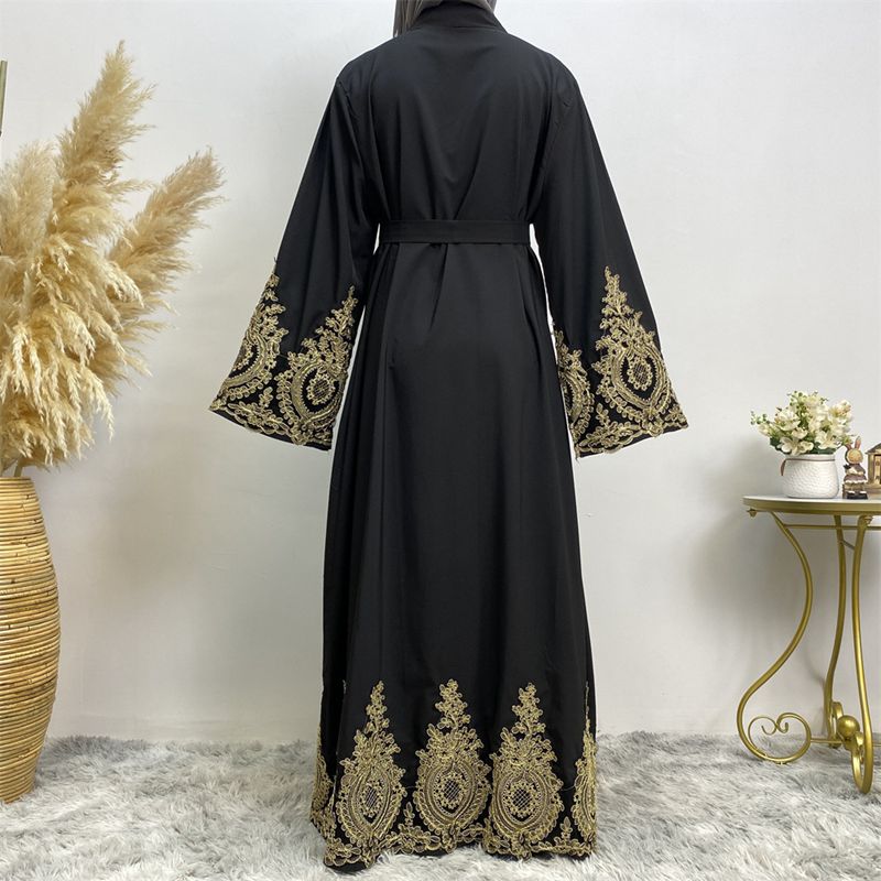 Muslim Women Dubai Cardigan Open Abaya Dress