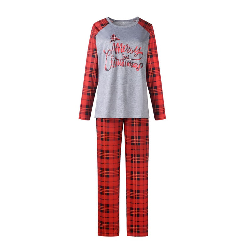 Matching Family Grid Printed Christmas Pajamas Pjs Set