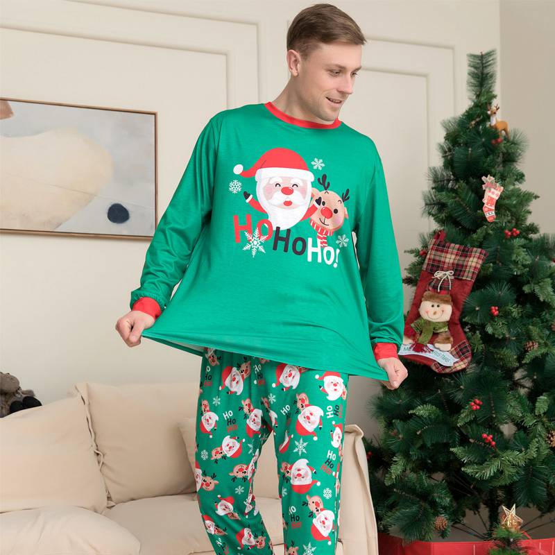 Family Matching Christmas Pajamas Sets Printed Santa