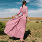 Muslim Women Middle East Vintage Elegant Caftan Kaftan Dress With Lace Embroidered