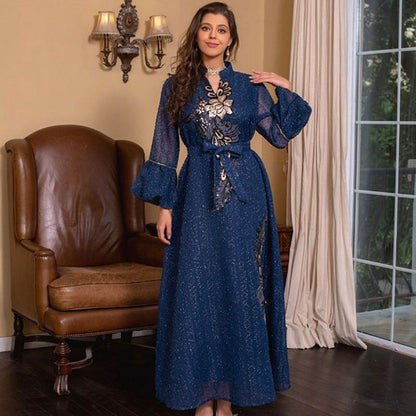 Middle East Dubai Applique Doris Caftan Kaftan Dress