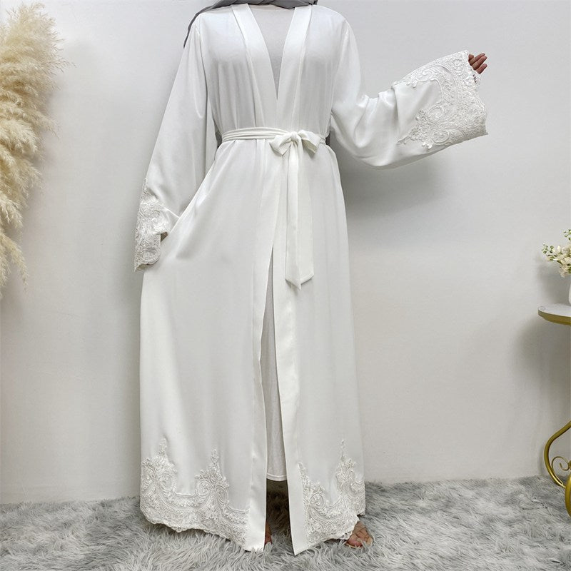 Muslim Women Fashion Ramadan Cardigan Maxi Robe Open Abaya Dress