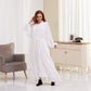 8 Color Options Satin Lantern Sleeve Open Abaya Dress Muslim Dubai Women