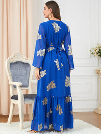Eid Dress Middle East Arab Bronzing Chiffon Kaftan Dress Caftan