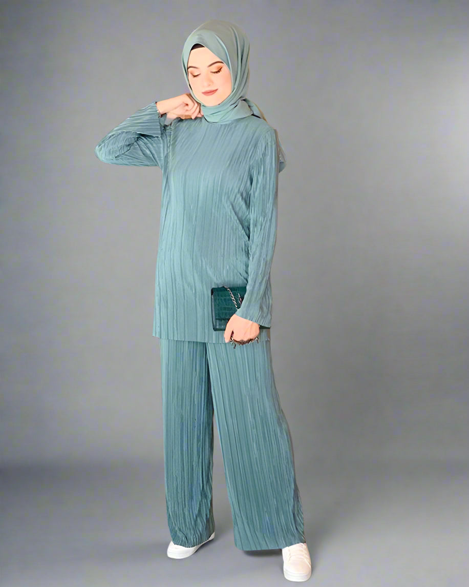 Muslim Clothing Wear 2 Piece Set Pants With Top