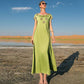 Vintage Hand-stitched Rhinestone Muslim Women Kaftan Jebba Algerian Djebba Gandoura Dress