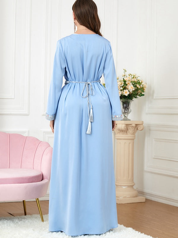 Eid Dress Arab Middle East 2 Pieces Set Kaftan Dress Caftan With Satin Inner Sleeveless Dress