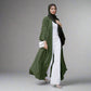 Muslim Women Vintage Knitted Open Cardigan Abaya Dress