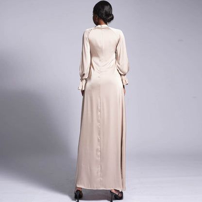 Matte Satin Abaya Dress For Muslim Women
